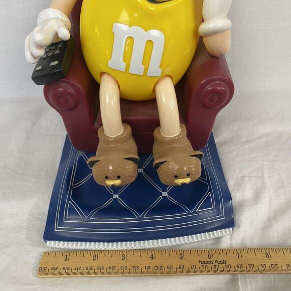 Vintage 1999 M&M's Yellow Candy Dispenser Recliner Chair Remote Couch Potato - Picture 11 of 14